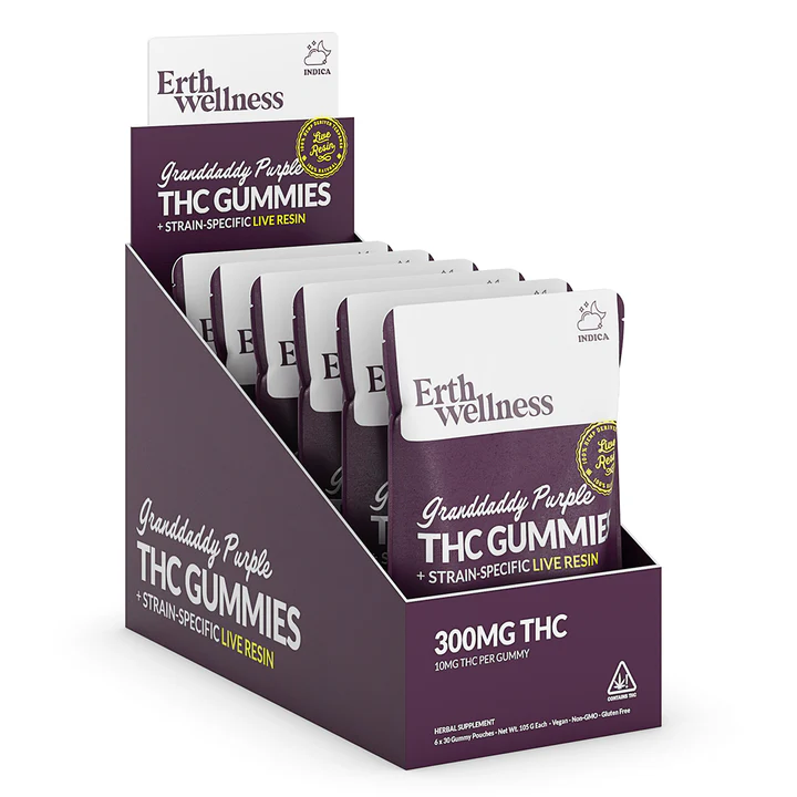 Δ9 THC Gummies – Granddaddy Purple – Live Resin (Indica) – 300mg - Image 2