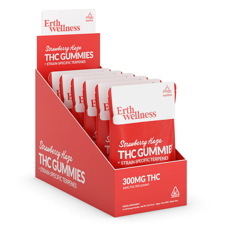 Δ9 THC Gummies – Strawberry Haze – Strain Specific (Sativa) – 300mg - Image 2